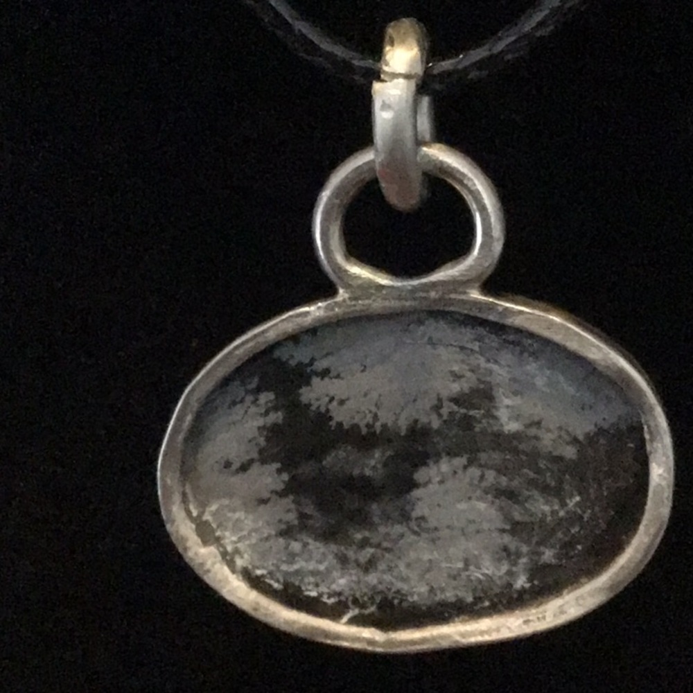 Snowflake Obsidian Wrapped With Silver Bezel - image 2